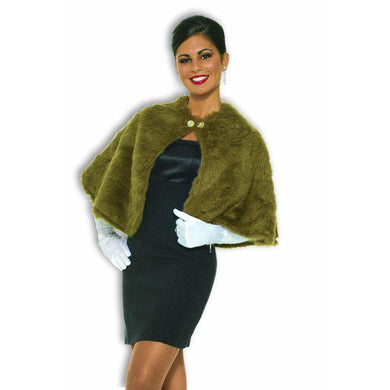 Brown Faux Mink Stole - The Base Warehouse
