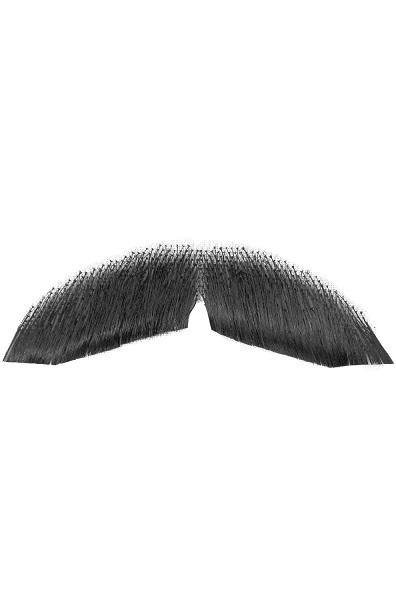 Mens Grey Gentleman Moustache - The Base Warehouse