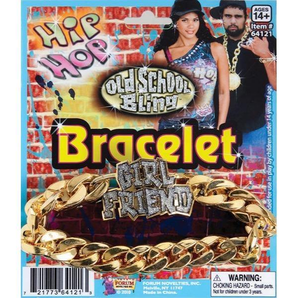 Womens Hip Hop Girlfriend Gold ID Bracelet - The Base Warehouse