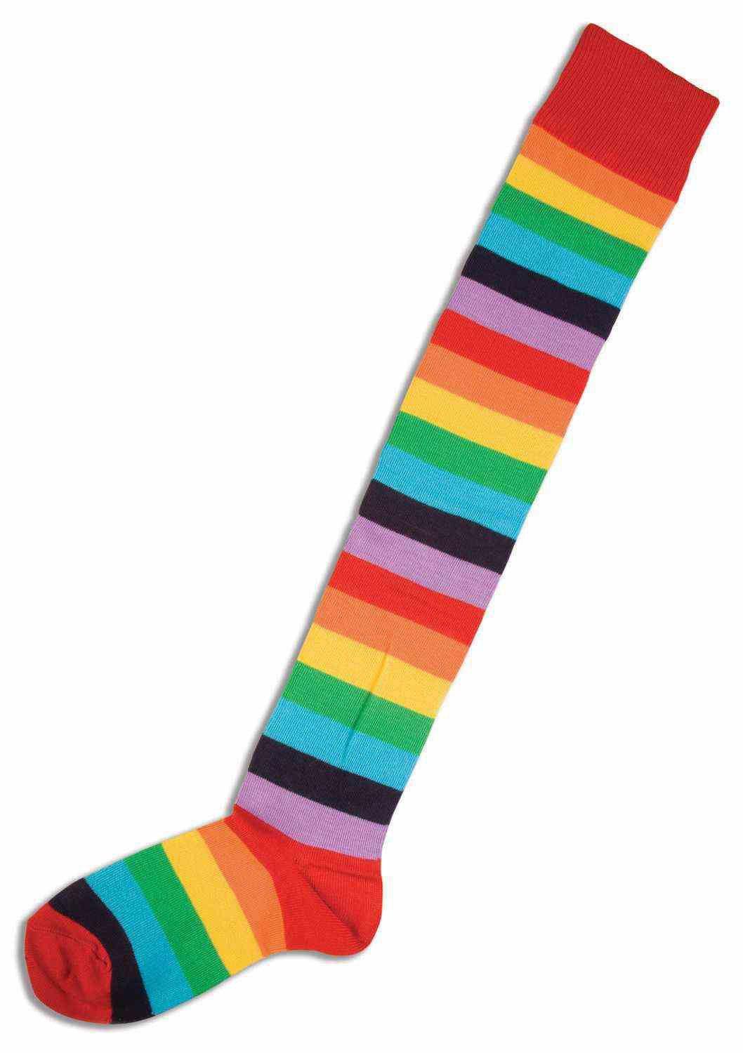 Multi Colour Striped Clown Socks