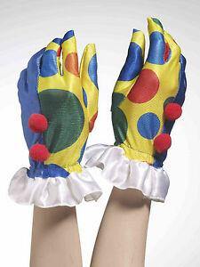 Clown Gloves With Pom Poms - The Base Warehouse