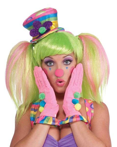 Womens Circus Sweetie Pink Ruffle Gloves