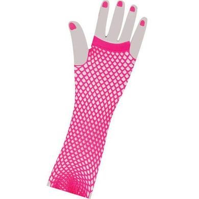 Adults Pink Double Fishnet Gloves - The Base Warehouse