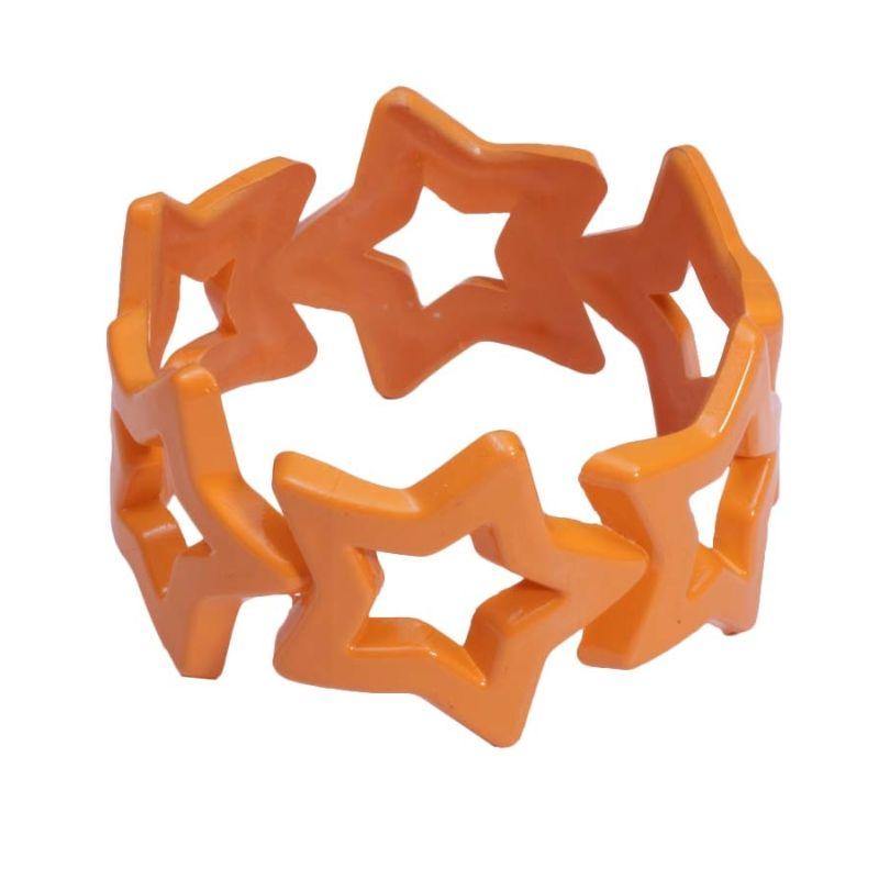1980s Neon Orange Star Bangle - The Base Warehouse