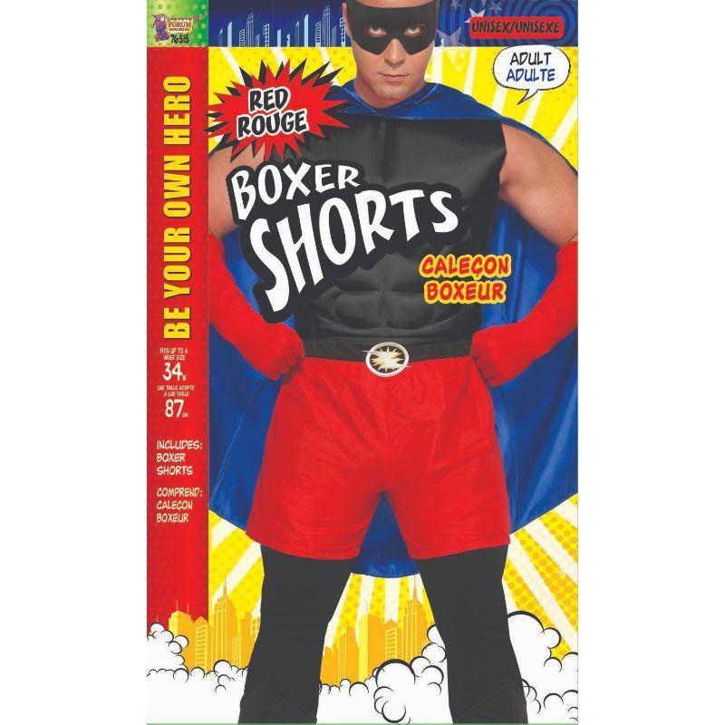 Adult Hero Boxer Shorts-Red - The Base Warehouse