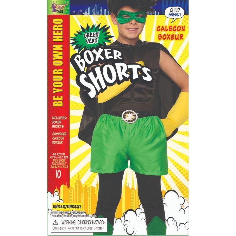 Kids Green Hero Boxer Shorts