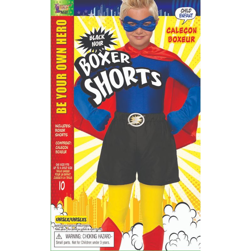 Kids Black Hero Boxer Shorts