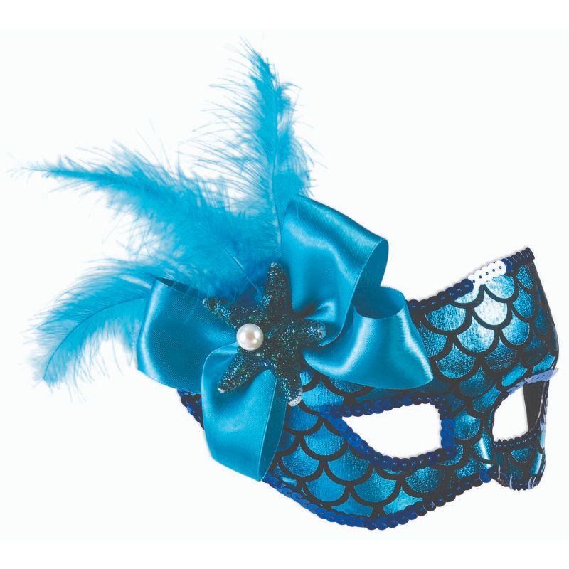 Mermaid Blue Half Mask