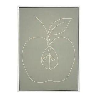 Green Apple Canvas in White Frame - 50cm x 70cm - The Base Warehouse