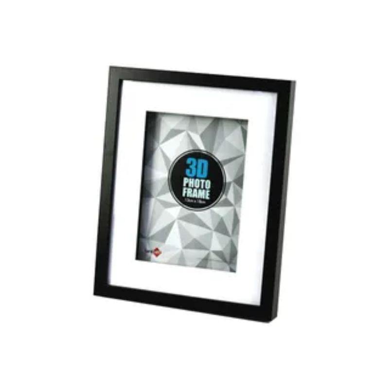 3D Black Photo Frame - 20cm x 25cm / 13cm x 18cm - The Base Warehouse