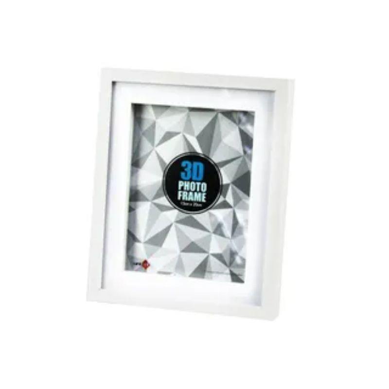 3D White Photo Frame - 20cm x 25cm / 15cm x 20cm - The Base Warehouse