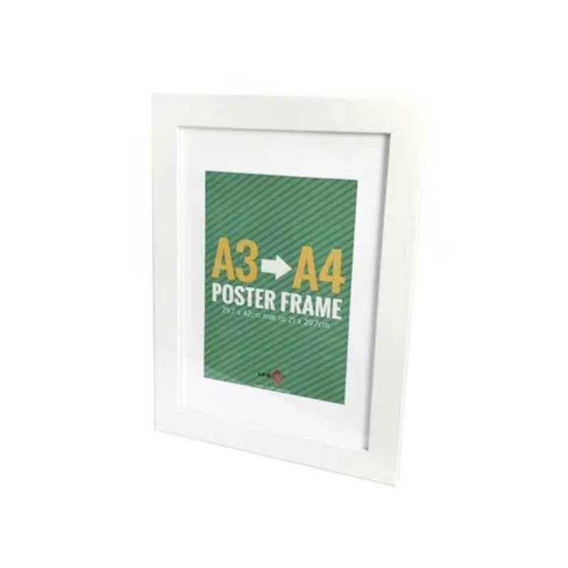 White Matte Cosmos MDF Frame - Frame A3 / Inner A4 - The Base Warehouse