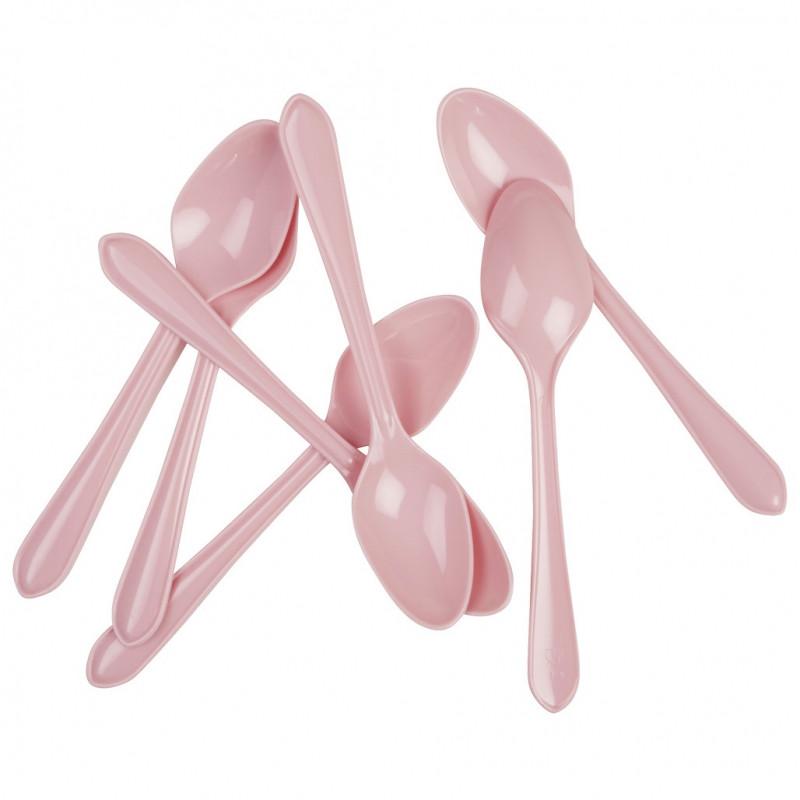25 Pack Light Pink Reusable Spoons - 17cm