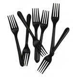 Load image into Gallery viewer, 25 Pack Black Plastic Forks - 18cm - The Base Warehouse
