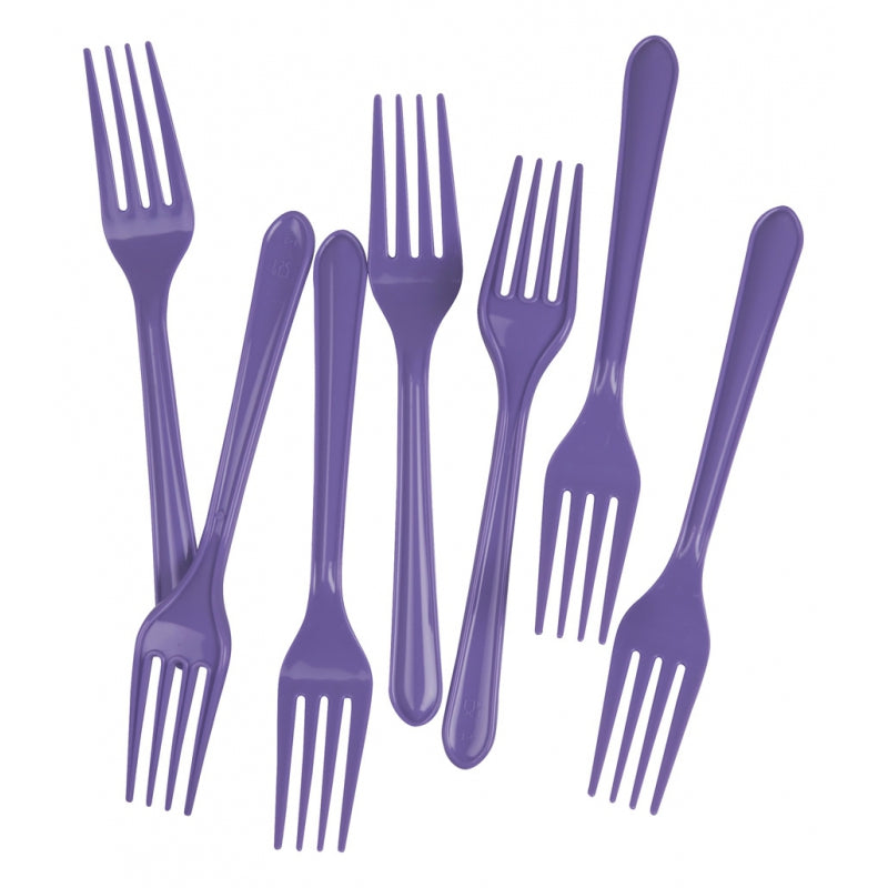 20 Pack Lavender Reusable Forks