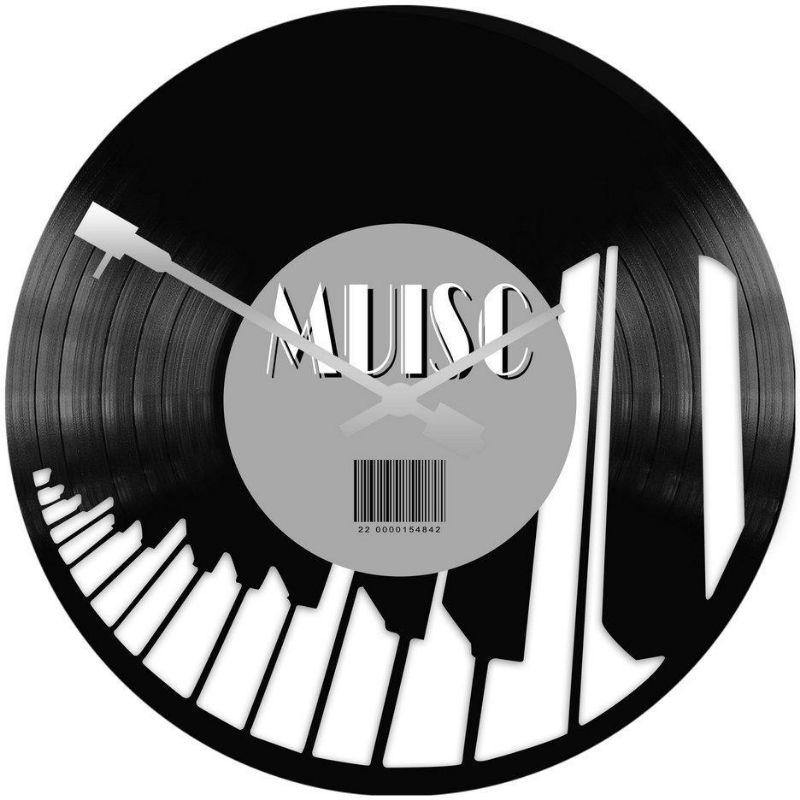 Music Record Clock - 30cm - The Base Warehouse