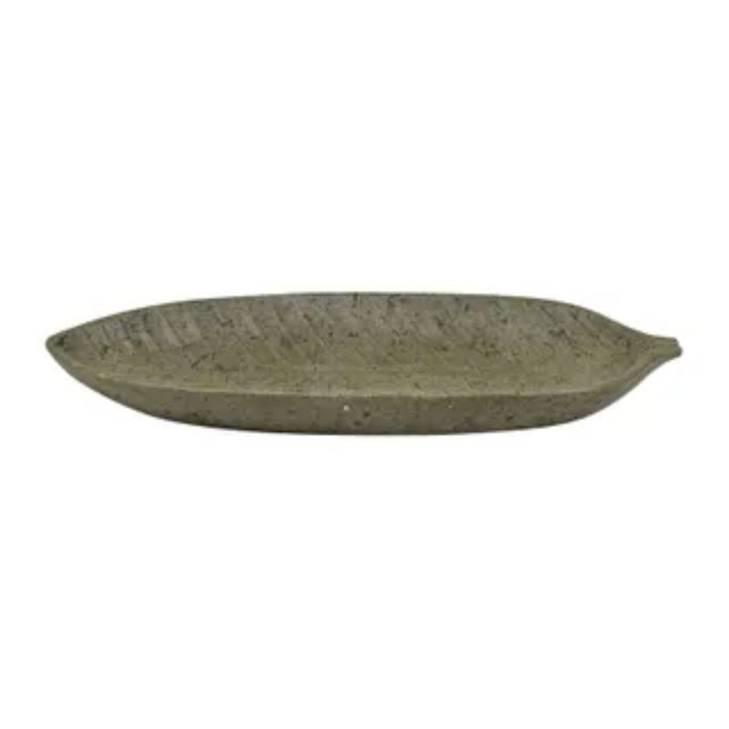 Green Vert Cement Leaf Plate - 15.5cm x 40cm