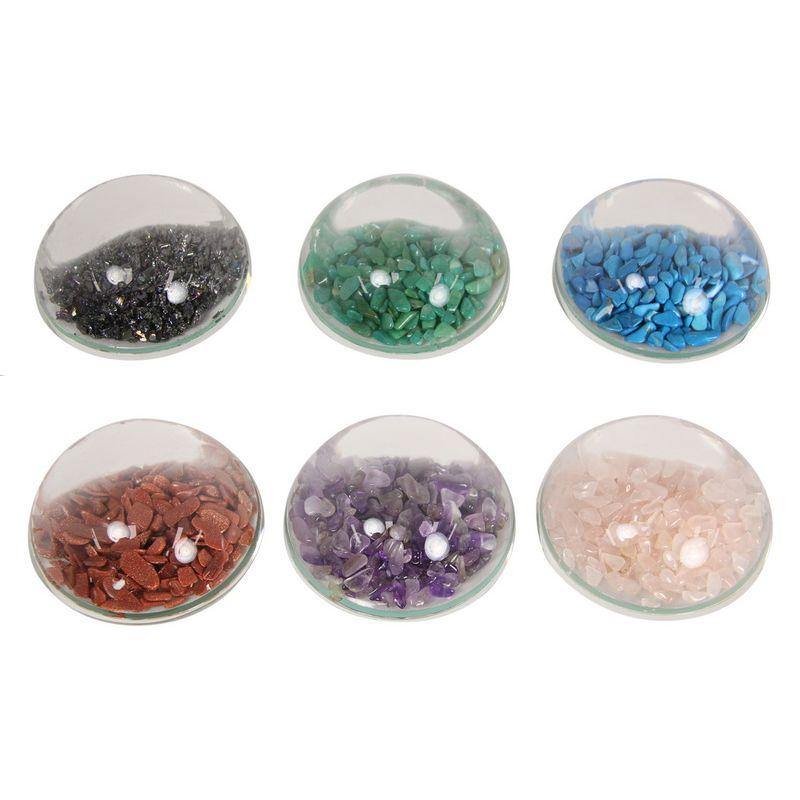 6 Assorted Colours Gemstone Paperweights - 8cm - The Base Warehouse