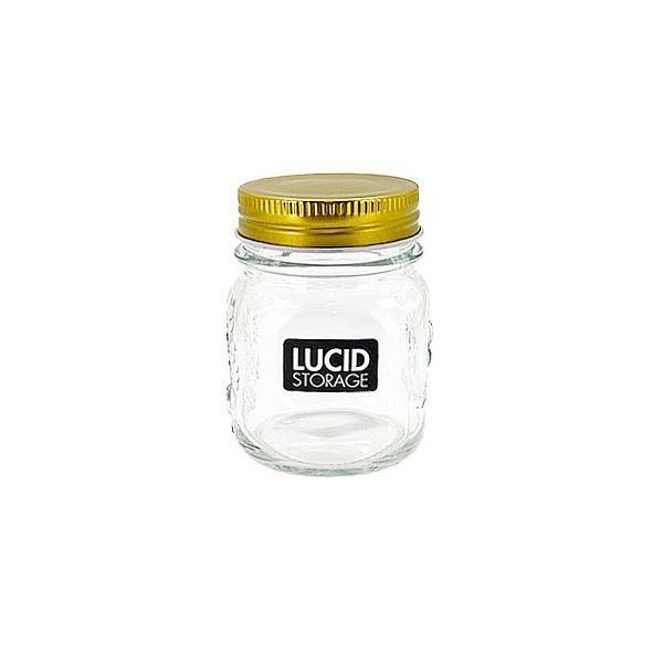 Embossed Glass Bottle with Gold Lid - Small - The Base Warehouse