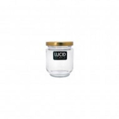 Glass Spice Jar with Golden Lid - 8.4cm - The Base Warehouse
