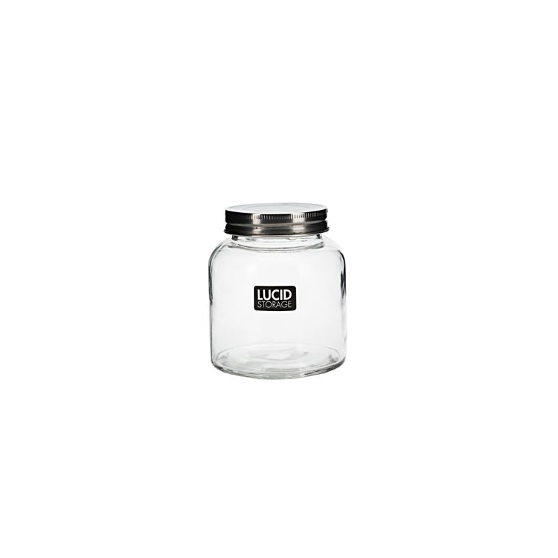 Glass Spice Jar with Metal Lid - 9.8cm
