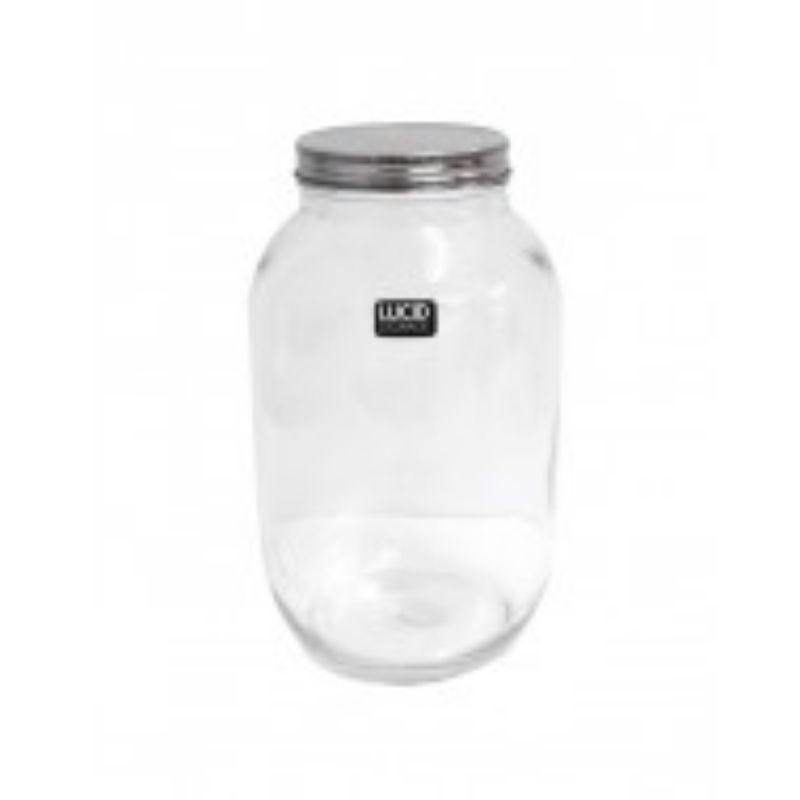 Glass Strong Jar with Metal Lid - 25cm