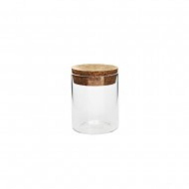 Glass Jar with Cork Lid - 6.5cm x 8.8cm - The Base Warehouse
