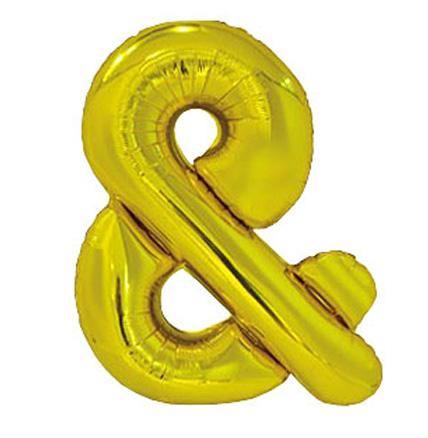 Gold Letter & AND Foil Balloon - 86cm