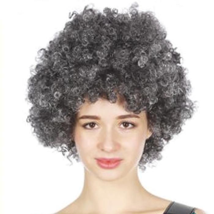 Adults Grey Afro Wig - The Base Warehouse