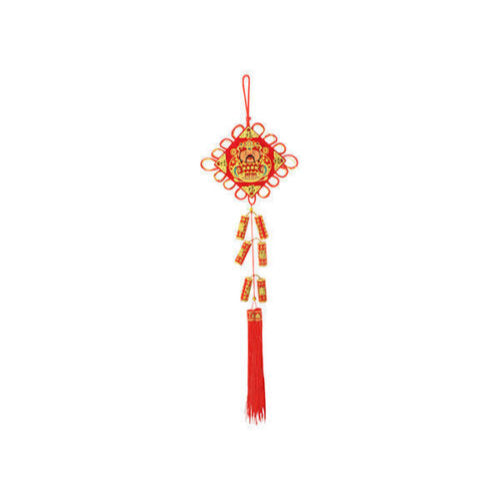 Chinese New Year God Of Wealth with Firecrackers Decoration - 60cm x 21cm