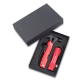 Load image into Gallery viewer, Red Metallic Multifunction Hammer &amp; Torch Tool Gift Set
