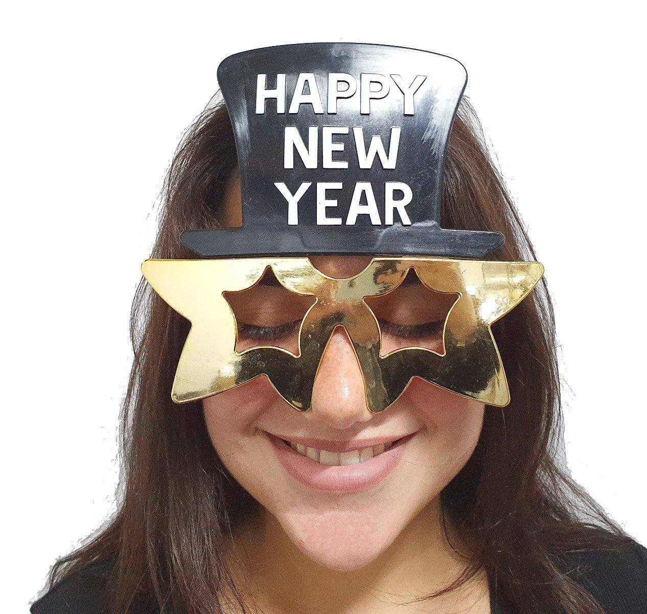 Happy New Year Top Hat Glasses