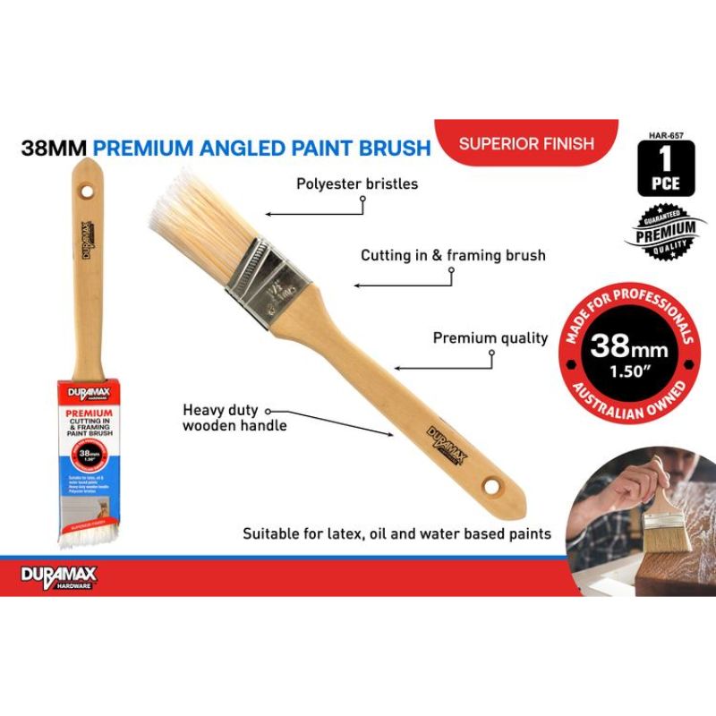 Premium Wooden Paint Brush - 38mm