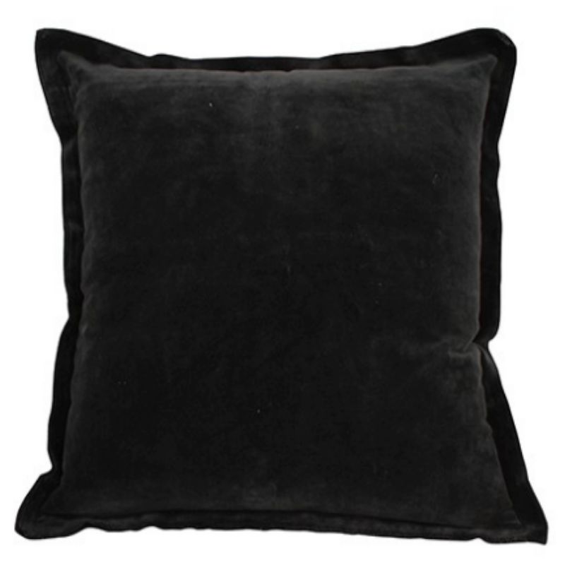 Charcoal Royce Velvet Cushion - 50cm x 50cm
