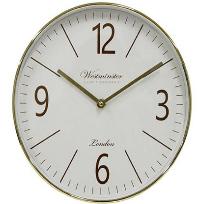 Gold Barnet Metal Clock - 30cm x 30cm x 5cm