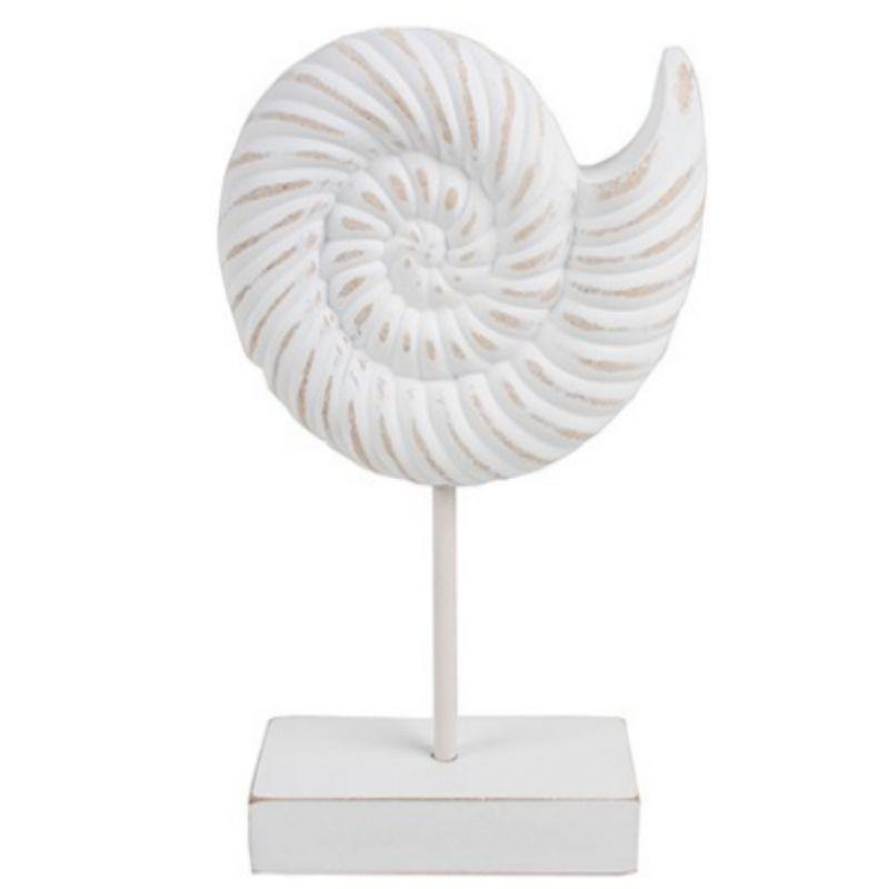 7 Seas Conch Shell on Stand - 25cm x 14cm x 6cm - The Base Warehouse