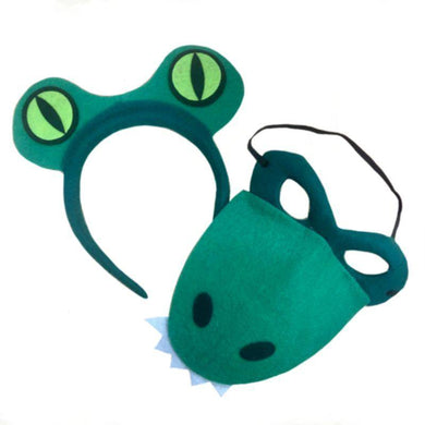 Kids Animal Headband & Mask Set - Alligator - The Base Warehouse
