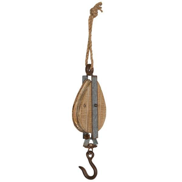 Decorative Wood and Metal Wall Hook - 15.5cm x 7cm x 63cm - The Base Warehouse