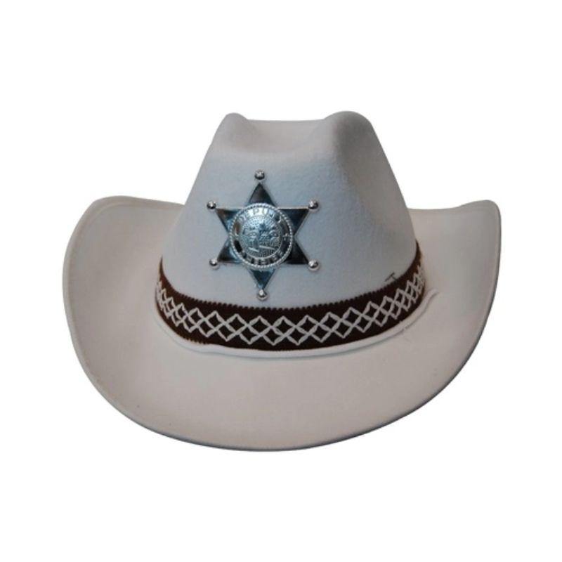 White Feltex Cowboy Hat - The Base Warehouse