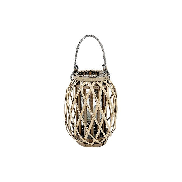 Oval Natural Willow Lantern - Small