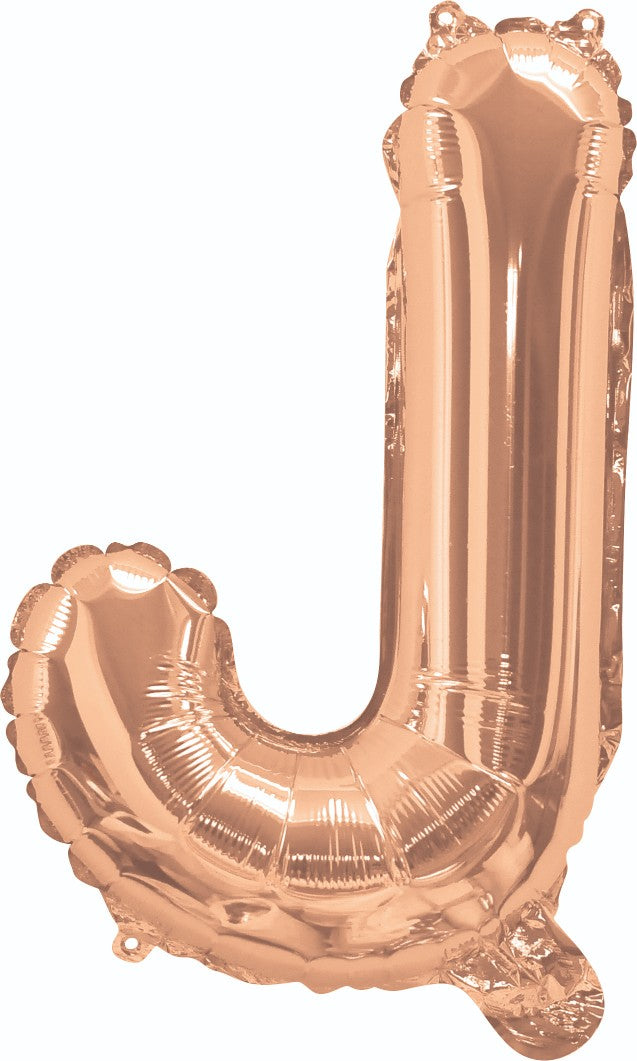 Rose Gold J Foil Balloon - 35cm