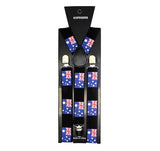 Load image into Gallery viewer, Black Suspender with Australian Flags - The Base Warehouse
