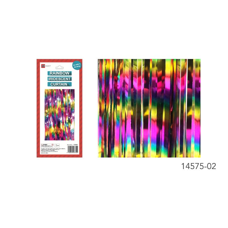 Deluxe Iridescent Metallic Rainbow Curtain