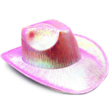 Light Pink Metallic Cowboy Hat - The Base Warehouse