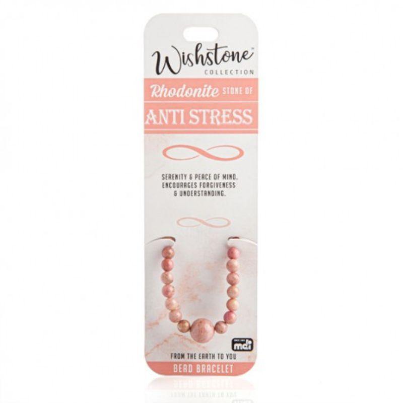 Wishstone Collection Rhodonite Bead Bracelet - The Base Warehouse