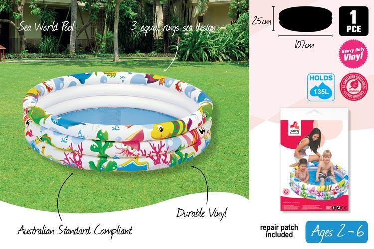 Inflatable Sea World Kids Pool - 107cm x 25cm