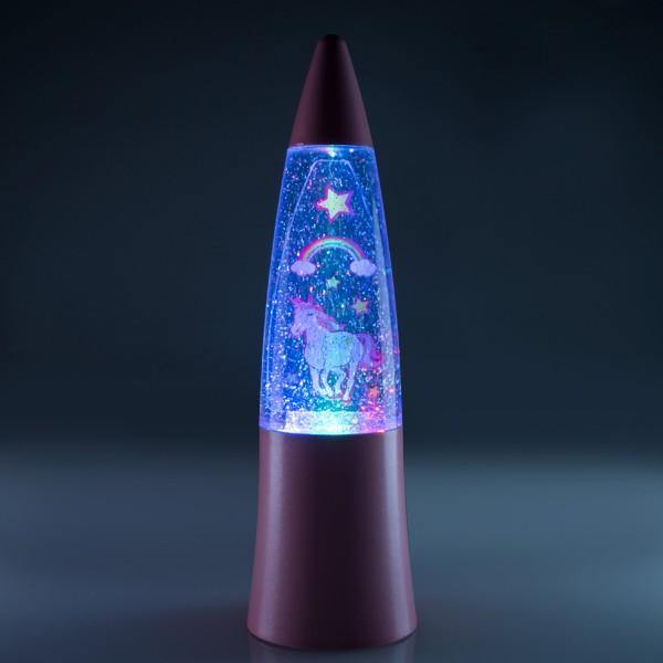 Unicorn Kingdom Shake & Shine Glitter Lamp - 4cm x 4cm x 15.2cm - The Base Warehouse