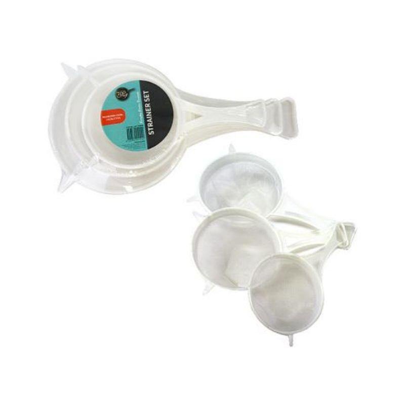 3 Pack Strainers - 11.5cm, 14cm & 16.5cm - The Base Warehouse