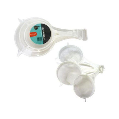 3 Pack Strainers - 11.5cm, 14cm & 16.5cm - The Base Warehouse