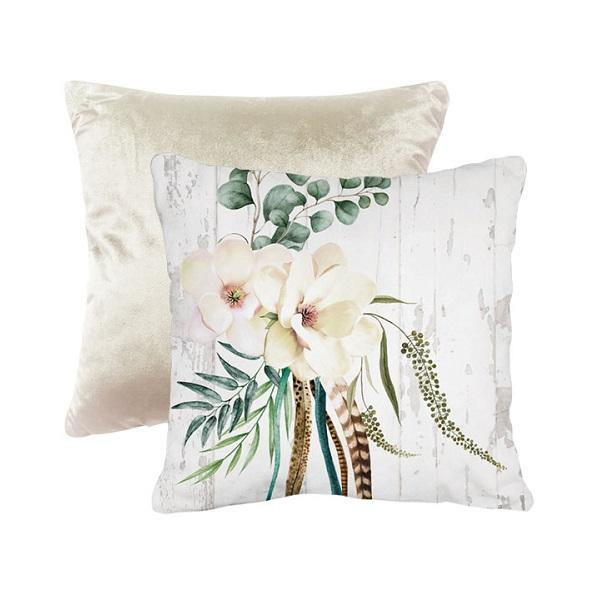 Boho Luxe White Flowers Cushion - The Base Warehouse